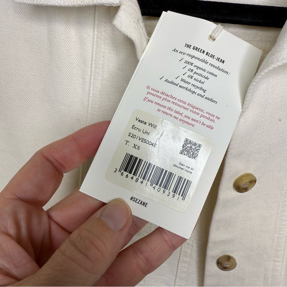 Sezane Ivory Will Jacket XS - Picture 4 of 7